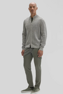 Robert Barakett Idris Full Zip Mock Neck Sweater | Moonstone