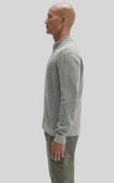 Robert Barakett Idris Full Zip Mock Neck Sweater | Moonstone