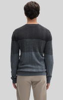 Robert Barakett Marchetti Herringbone Crewneck Sweater | Slate