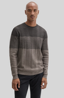 Robert Barakett Marchetti Herringbone Crewneck Sweater | Expresso