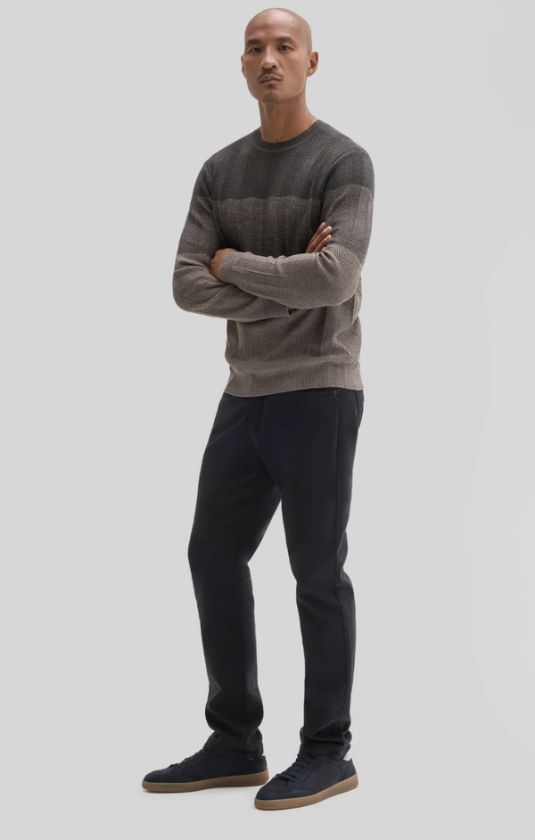 Robert Barakett Marchetti Herringbone Crewneck Sweater | Expresso