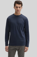Robert Barakett The Barakett Double Neck Long Sleeve Tee | Dark Caspian