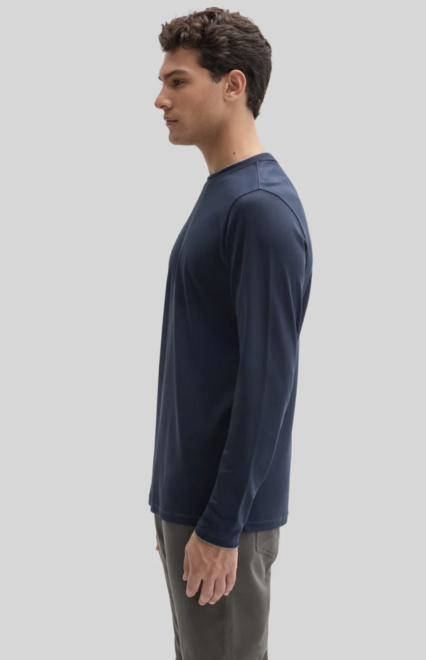 Robert Barakett The Barakett Double Neck Long Sleeve Tee | Dark Caspian