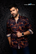 Au Noir Stretch Shirt Pollarro | Navy
