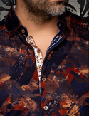 Au Noir Stretch Shirt Pollarro | Navy