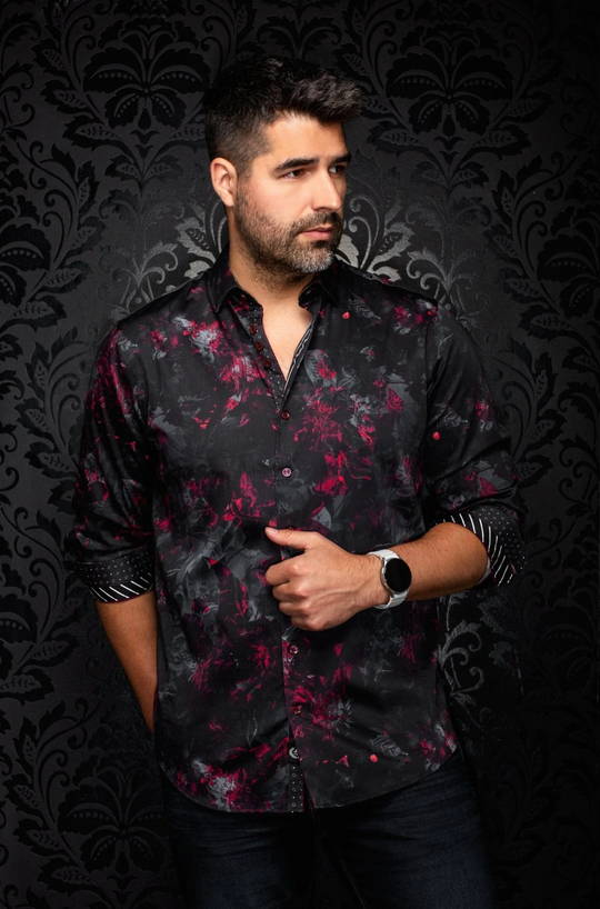 Au Noir Shirt Charlton | Black Red