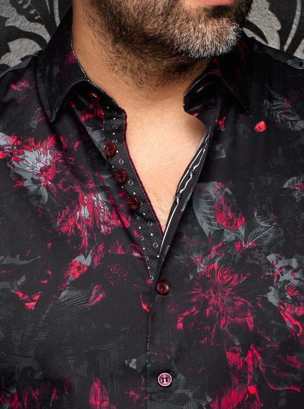 Au Noir Shirt Charlton | Black Red