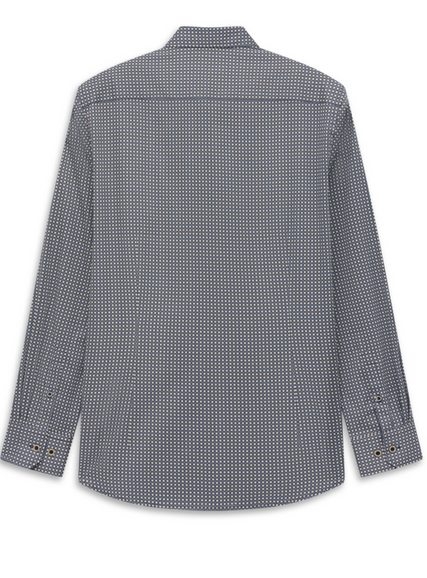 Bugatti long Sleeve Cotton Shirt | Navy