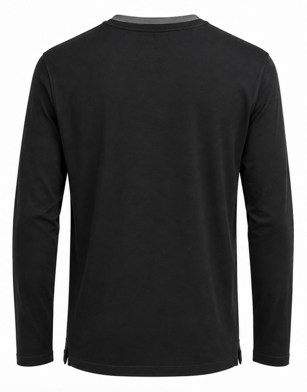 Robert Barakett The Barakett Double Neck Long Sleeve Tee | Black