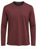 Robert Barakett The Barakett Double Neck Long Sleeve Tee | Deep Bordeaux