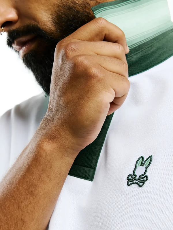 Pstycho Bunny Mens Jaydon Pima Piqué Polo | White