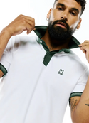 Pstycho Bunny Mens Jaydon Pima Piqué Polo | White