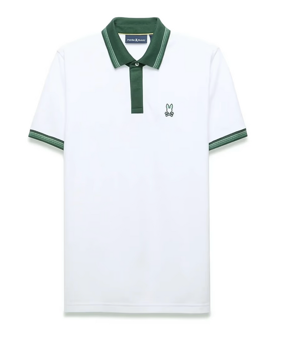 Pstycho Bunny Mens Jaydon Pima Piqué Polo | White