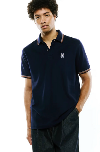 Psycho Bunny Mens Jaydon Pima Piqué Polo | Baritone Blue