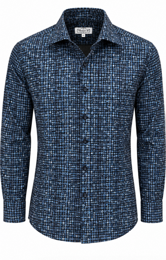 7 Downie St. Shirt Long Sleeve | Black Teal
