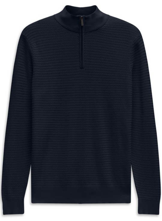 Pull Bugatti à demi-fermeture éclair | Bleu marine
