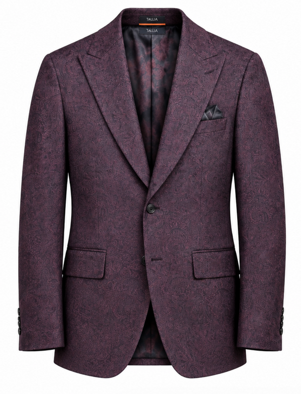 Tallia Paisley Soft Touch Blazer | Blackberry