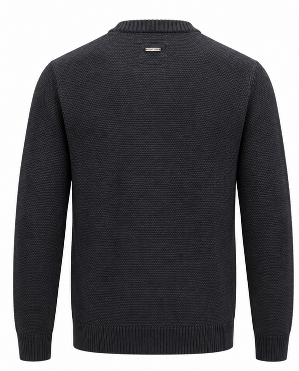 Pull à col rond Point Zero | Gris anthracite