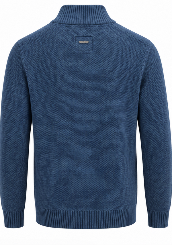 Point Zero !/4 Zip Sweater | Naval Blue