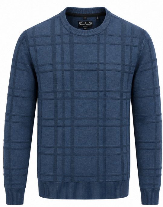 Point Zero Crew Neck Sweater | Naval Blue