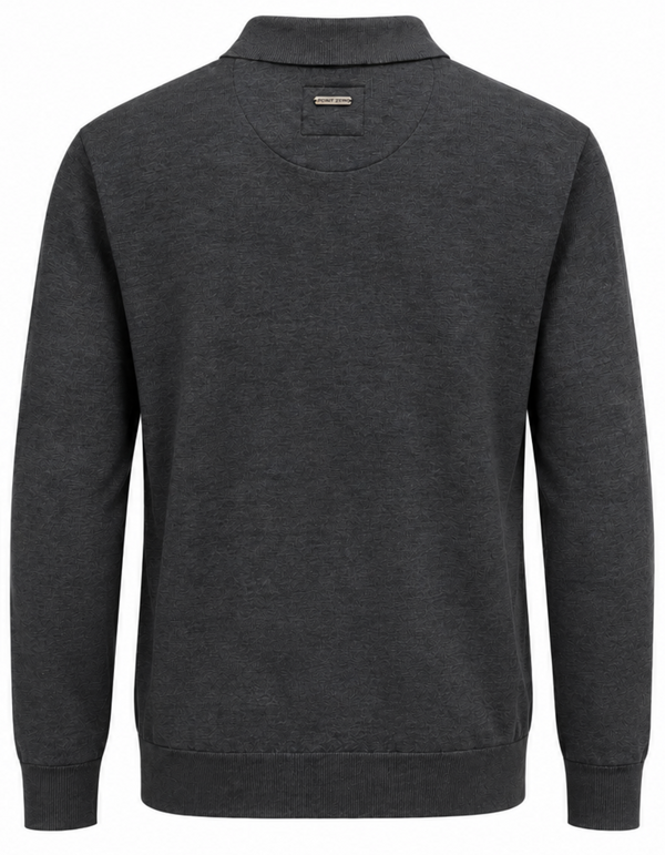 Point Zero Sweater Polo | Charcoal