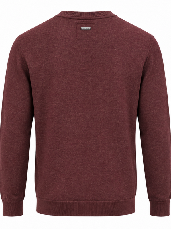 Point Zero V Neck Sweater | Wine