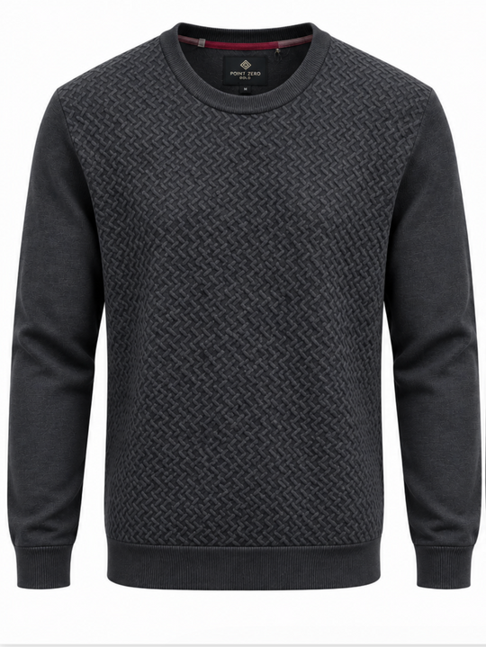 :Point Zero Crew Neck Sweater | Charcoal