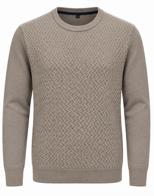Point Zero Crew Neck Sweater | Cashew