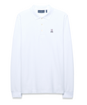 Psycho Bunny Mens Classic Long Sleeve Polo | White