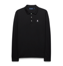 Psycho Bunny Mens Classic Long Sleeve Polo | Black