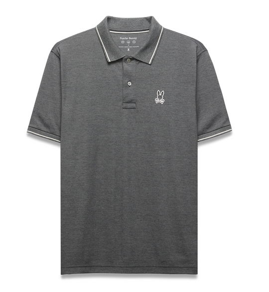Psycho Bunny Men's Joji Performance Polo | Heather Storm
