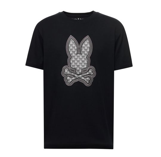 Psycho Bunny Mens Johnny Graphic Tee | Black