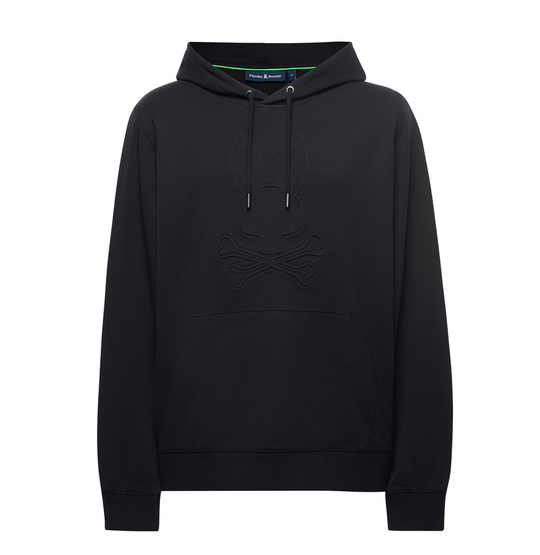 Psycho Bunny Men Outline Hoodie | Black