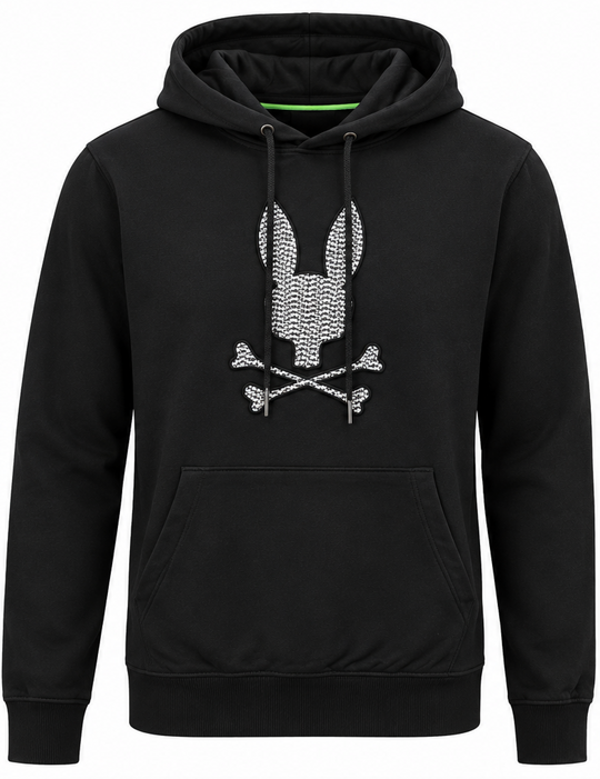 Psycho Bunny Mens Darcy Hoodie | Black