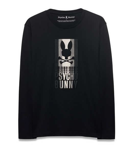 Psycho Bunny Ty Graphic Long Sleeve Tee | Black