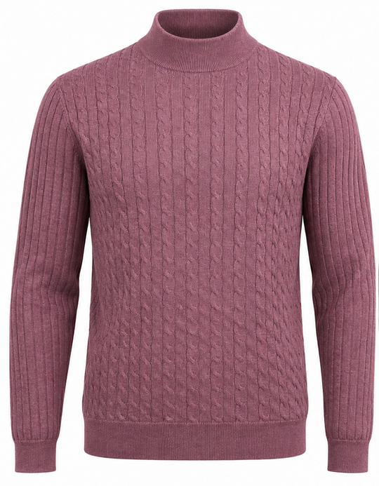 7 Downie St. Mock Sweater Ozark | Burgundy