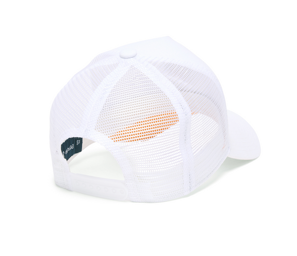 Psycho Bunny Mens Ethan Trucker Cap | White