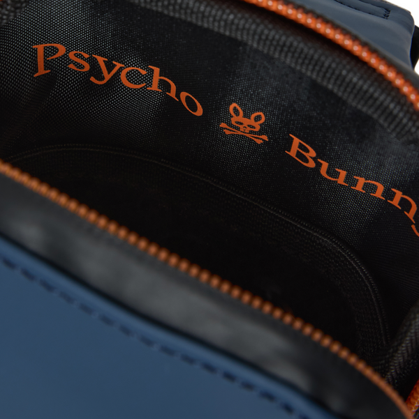 Psycho Bunny Mens Rubberized Crossbody | Navy