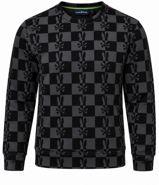 Psycho Bunny Flocked Crew Neck Clinton | Black