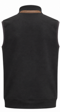Point Zero Quilted Vest with Faux Suede | Black