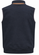 Point Zero Quilted Vest with Faux Suede | Navy