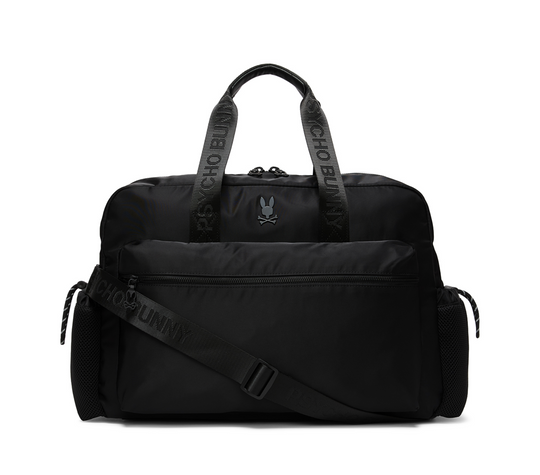 Psycho Bunny Nylon Duffle Bag | Black