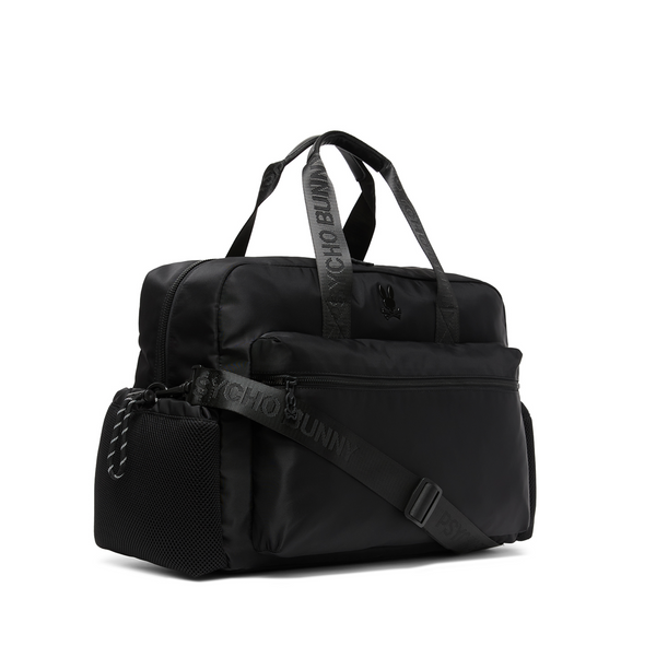 Psycho Bunny Nylon Duffle Bag | Black