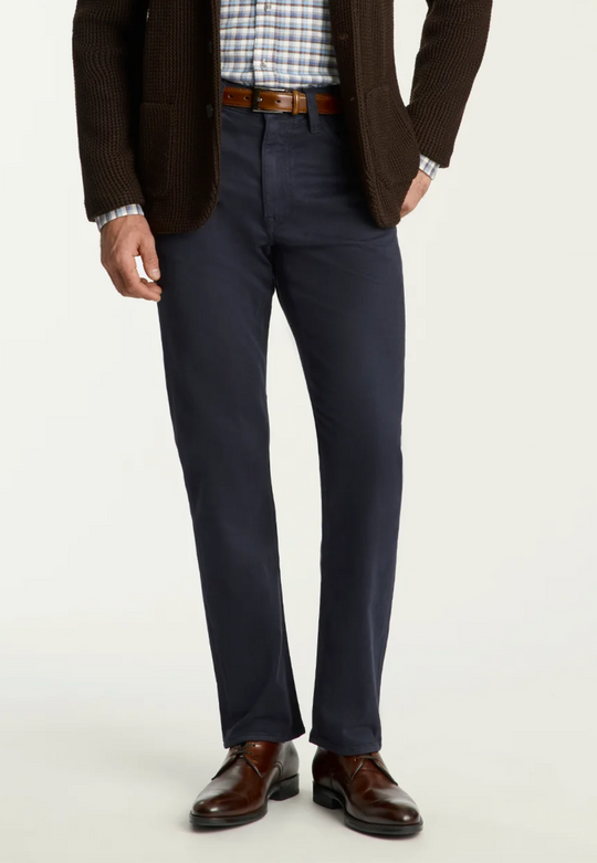 Pantalon Heritage Courage à coupe droite et taille mi-haute | Laine Luxe Midnight
