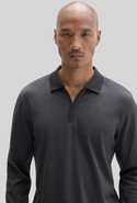 Robert Barakett Whistler Long Sleeve Placket Zip Polo | Black