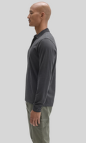 Robert Barakett Whistler Long Sleeve Placket Zip Polo | Black