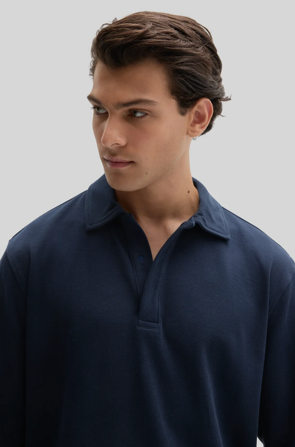 Robert Barakett Peakstone Snap Polo | Dark Caspian