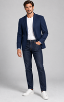 Aristo Premium 360° Stretch Modern Fit Blazer / Suit Separate | Navy