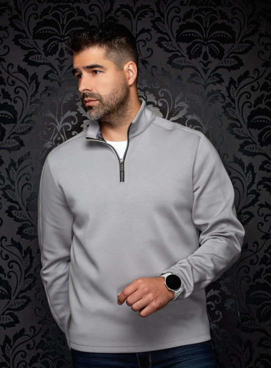 Au Noir 1/4 Zip Sweater Ronny | Grey