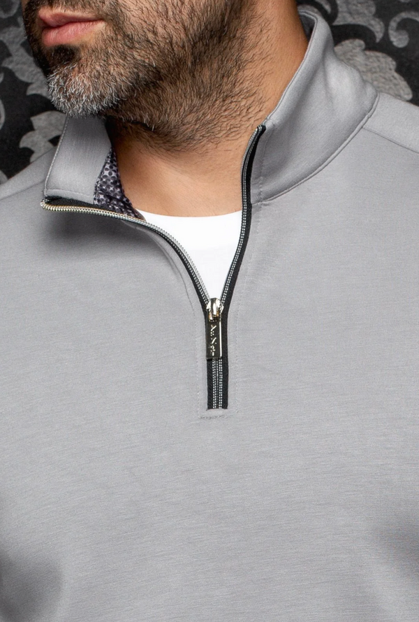 Au Noir 1/4 Zip Sweater Ronny | Grey